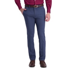 Kenneth Cole Reaction Men’s Slim-Fit Stretch Plaid Sharkskin Dress Pants, Navy, 31X30