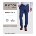  REACTION Men’s Stretch Sharkskin Plaid Slim Fit Flat Front Dress Pants (Navy, 36×30)