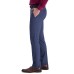  REACTION Men’s Stretch Sharkskin Plaid Slim Fit Flat Front Dress Pants (Navy, 36×30)