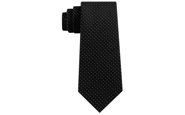  Reaction Men’s Veloutine Pick Stitch Tie (Black)