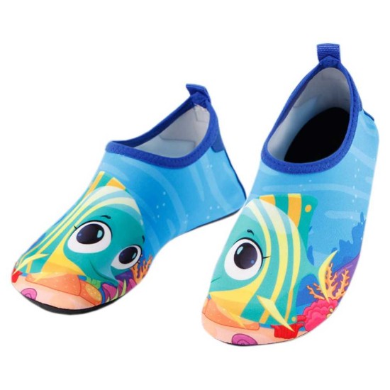 Kids Summer Non-Slip Lightweight Swim Water Shoes, Aqua Socks, Pool & Beach Walking Shoes for Toddlers, Kids, Boys and Girls, The Big Eye, Toddler 7.5/8