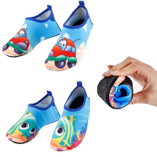 Kids Summer Non-Slip Lightweight Swim Water Shoes, Aqua Socks, Pool & Beach Walking Shoes for Toddlers, Kids, Boys and Girls, The Big Eye, Little Kid 9.5/10