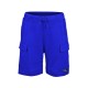  Boys Casual Beach Cargo Shorts – Soft Cotton, Pull-On/Drawstring Closure, Two Pockets, 2pc - Crimson/Cobalt, 2