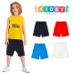  Boys Casual Beach Cargo Shorts – Soft Cotton, Pull-On/Drawstring Closure, Two Pockets, 2pc - Midnight/Crimson, 3