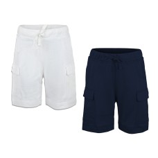 Kidsy Boys Casual Beach Cargo Shorts – Soft Cotton, Pull-On/Drawstring Closure, Two Pockets
