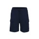  Boys Casual Beach Cargo Shorts – Soft Cotton, Pull-On/Drawstring Closure, Two Pockets, 2pc - Midnight/Cobalt, 4