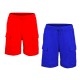  Boys Casual Beach Cargo Shorts – Soft Cotton, Pull-On/Drawstring Closure, Two Pockets, 2pc - Crimson/Cobalt, 2