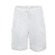  Boys Casual Beach Cargo Shorts – Soft Cotton, Pull-On/Drawstring Closure, Two Pockets, 2pc - White/Cobalt, 5