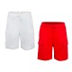  Boys Casual Beach Cargo Shorts – Soft Cotton, Pull-On/Drawstring Closure, Two Pockets, 2pc - White/Crimson, 5