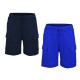  Boys Casual Beach Cargo Shorts – Soft Cotton, Pull-On/Drawstring Closure, Two Pockets, 2pc - Midnight/Cobalt, 3