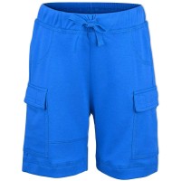 Kidsy Boys Casual Beach Cargo Shorts – Soft Cotton, Pull-On/Drawstring Closure, Two Pockets, Cobalt, 8