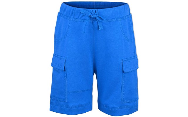  Boys Casual Beach Cargo Shorts – Soft Cotton, Pull-On/Drawstring Closure, Two Pockets, Cobalt, 8
