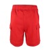  Boys Casual Beach Cargo Shorts – Soft Cotton, Pull-On/Drawstring Closure, Two Pockets, Crimson, 8