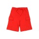  Boys Casual Beach Cargo Shorts – Soft Cotton, Pull-On/Drawstring Closure, Two Pockets, Crimson, 6