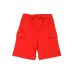  Boys Casual Beach Cargo Shorts – Soft Cotton, Pull-On/Drawstring Closure, Two Pockets, Crimson, 8