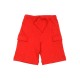  Boys Casual Beach Cargo Shorts – Soft Cotton, Pull-On/Drawstring Closure, Two Pockets, Crimson, 8
