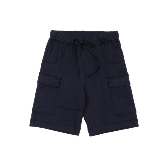  Boys Casual Beach Cargo Shorts – Soft Cotton, Pull-On/Drawstring Closure, Two Pockets, Midnight, 5