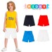  Boys Casual Beach Cargo Shorts – Soft Cotton, Pull-On/Drawstring Closure, Two Pockets, White, 2