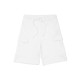  Boys Casual Beach Cargo Shorts – Soft Cotton, Pull-On/Drawstring Closure, Two Pockets, White, 4