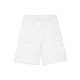  Boys Casual Beach Cargo Shorts – Soft Cotton, Pull-On/Drawstring Closure, Two Pockets, White, 8