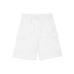  Boys Casual Beach Cargo Shorts – Soft Cotton, Pull-On/Drawstring Closure, Two Pockets, White, 2