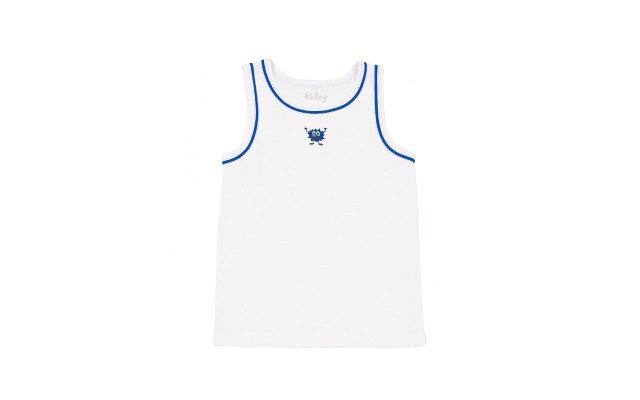  Boys Cool Bulldog, Tiger, Monster Graphic Printed Peruvian Cotton Tank Tops for 2, 3, 4, 5, 6, 8 Years, Monster, 8