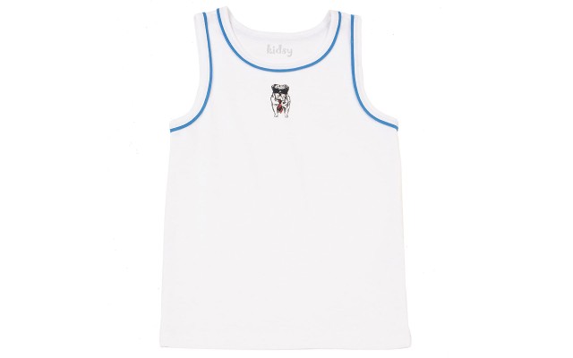  Boys Cool Bulldog, Tiger, Monster Graphic Printed Peruvian Cotton Tank Tops for 2, 3, 4, 5, 6, 8 Years, Bulldog, 8
