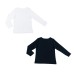  Boys Solid Colors Peruvian Cotton T-Shirt – Long Sleeve, Crewneck, Snow, 4