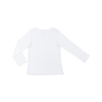 Kidsy Boys Solid Colors Peruvian Cotton T-Shirt – Long Sleeve, Crewneck, Snow, 4