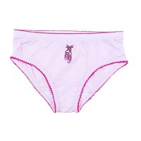 Kidsy Girls Casual Ballerina Panties – Soft Cotton Briefs, Pull-On Closure, Pink Frost, 5