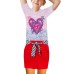  Girls Casual Beach Nautical Shorts – Soft Cotton, Pull-On Closure, Two Pockets, Crimson, 2
