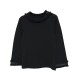  Girls Frilled Neck And Cuffs Peruvian Cotton T-Shirt – Long Sleeve, Crewneck, Black, 5