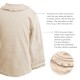  Girls Frilled Neck And Cuffs Peruvian Cotton T-Shirt – Long Sleeve, Crewneck, Creme Brule, 6