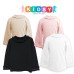  Girls Frilled Neck And Cuffs Peruvian Cotton T-Shirt – Long Sleeve, Crewneck, Tickled Pink, 8