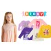  Girls Pastel Colors Of Nature Graphic Printed Peruvian Cotton T-Shirt – Long Sleeve, Frill Crewneck, Marigold, 6