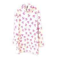 Kidsy Girls Pink Anchor Peruvian Cotton Pullover Hoodie – Long Sleeve, Front Pocket, Anchor, 5