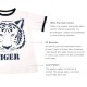  Toddler Baby Boys Tiger, Compass Graphic Printed Peruvian Cotton Short Sleeve T-Shirt for 2, 3, 4, 5, 6, 8 Years, Tiger, 6