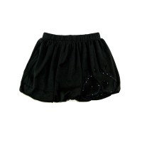 Kidsy Toddler Baby Girls Embroidery Bubble Skirt – Peruvian Pima Cotton, Balloon Skirt, Elastic Waist, Pull-On, Solid Colors, Black, 2