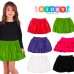  Toddler Baby Girls Embroidery Bubble Skirt – Peruvian Pima Cotton, Balloon Skirt, Elastic Waist, Pull-On, Solid Colors, Acid Green, 2