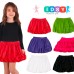  Toddler Baby Girls Embroidery Bubble Skirt – Peruvian Pima Cotton, Balloon Skirt, Elastic Waist, Pull-On, Solid Colors, Persimmon, 2