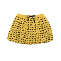 Kidsy Toddler Baby Girls Embroidery Bubble Skirt – Peruvian Pima Cotton, Balloon Skirt, Elastic Waist, Pull-On, Solid Colors, Marigold, 6