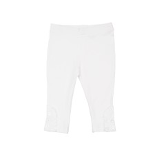Kidsy Toddler Baby Girls Frilled Leggings – Peruvian Pima Cotton, Elastic Waist, Pull-On, Solid Colors