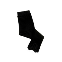 Kidsy Toddler Baby Girls Frilled Pants – Peruvian Pima Cotton, Elastic Waist, Pull-On, Solid Colors, Black, 4