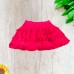  Toddler Baby Girls Frilled Skirt – Peruvian Pima Cotton, Elastic Waist, Pull-On, Solid Colors, Hot Pink, 4