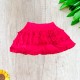  Toddler Baby Girls Frilled Skirt – Peruvian Pima Cotton, Elastic Waist, Pull-On, Solid Colors, Hot Pink, 8