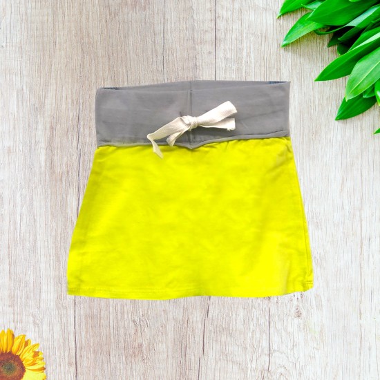  Toddler Baby Girls Skirt – Peruvian Pima Cotton, Elastic Waist, Pull-On, Lime, 2