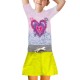  Toddler Baby Girls Skirt – Peruvian Pima Cotton, Elastic Waist, Pull-On, Lime, 2