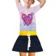  Toddler Baby Girls Skirt – Peruvian Pima Cotton, Elastic Waist, Pull-On, Navy, 3