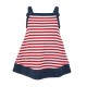 Toddler Baby Girls Strappy Nautical Striped Peruvian Cotton Tunic 2 3 4 5 6 8 Years, White/Crimson, 6