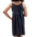  Toddler Baby Girls Strappy Peruvian Cotton Dress – Loose Fit, Long Skirt, Midnight, 3